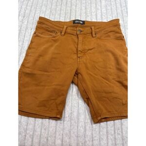 DU/ER No Sweat Slim Fit Shorts Mens 34 Tobacco Brown Performance Gusset Crotch
